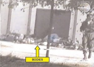 Offren i lagerlokalen i Kravica