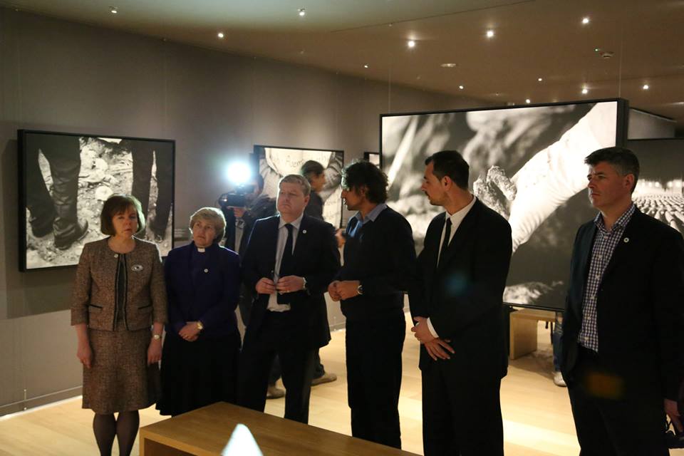 Scottish delegation during the visit to The Srebrenica Gallery  18th Feb 2014   Photo:  Galerija 11/07/95