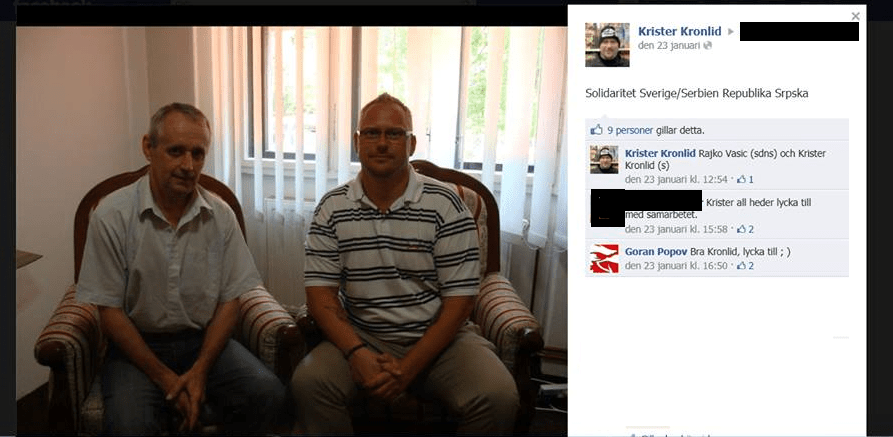 Rajko Vasic (SNSD) och Krister Kronlid 