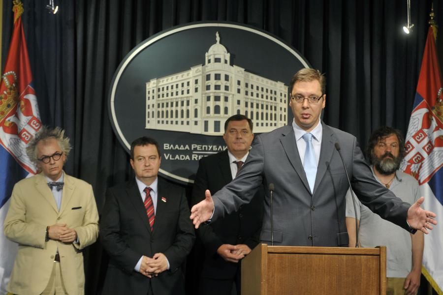 Aleksandar Vučić, Milorad Dodik, Emir/Nemanja Kusturica Ivica Dačić in a Saturday night live comedy skit